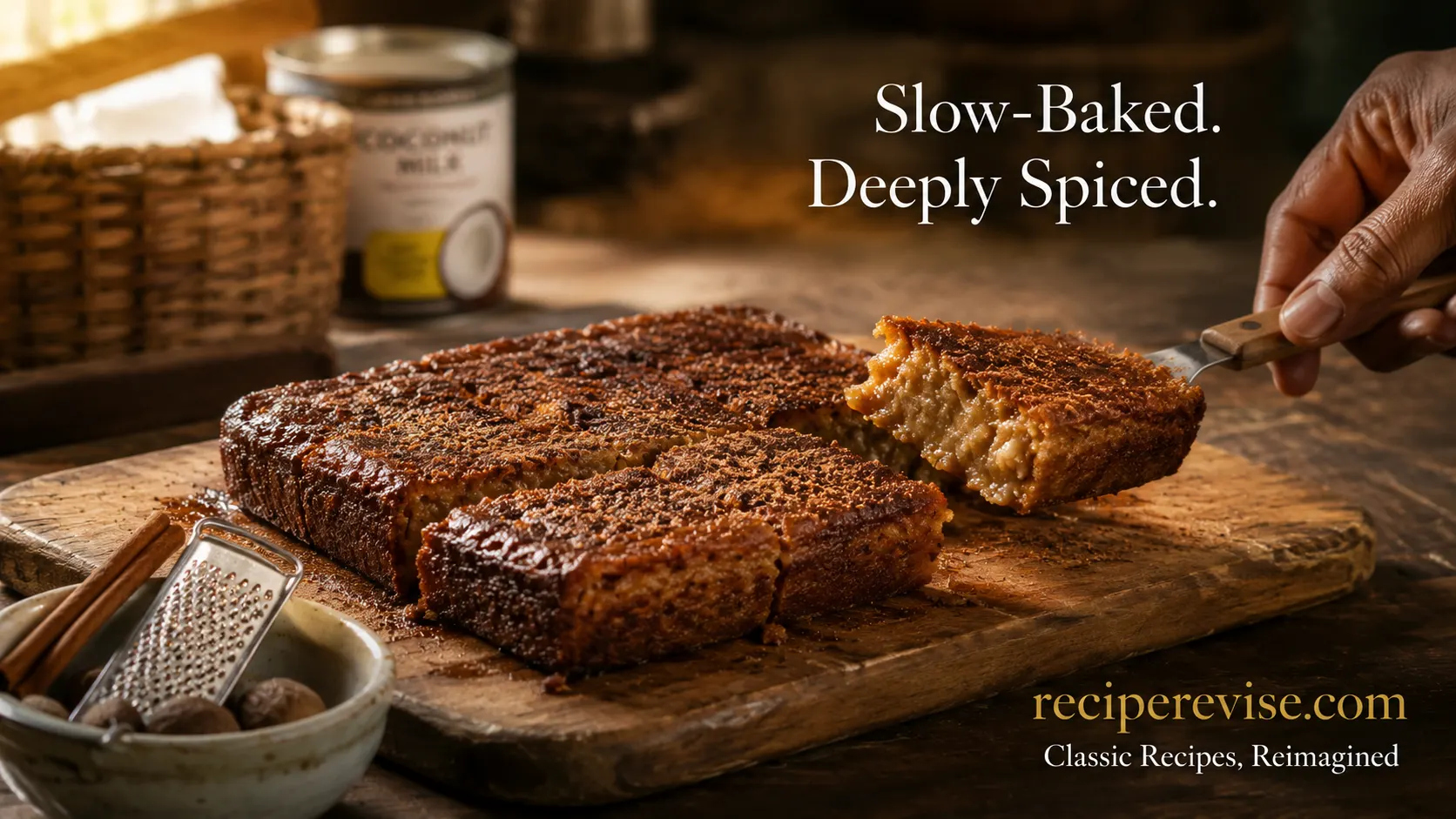 Classic Cassava Pone: Caribbean Spiced Cassava Cake Recipe