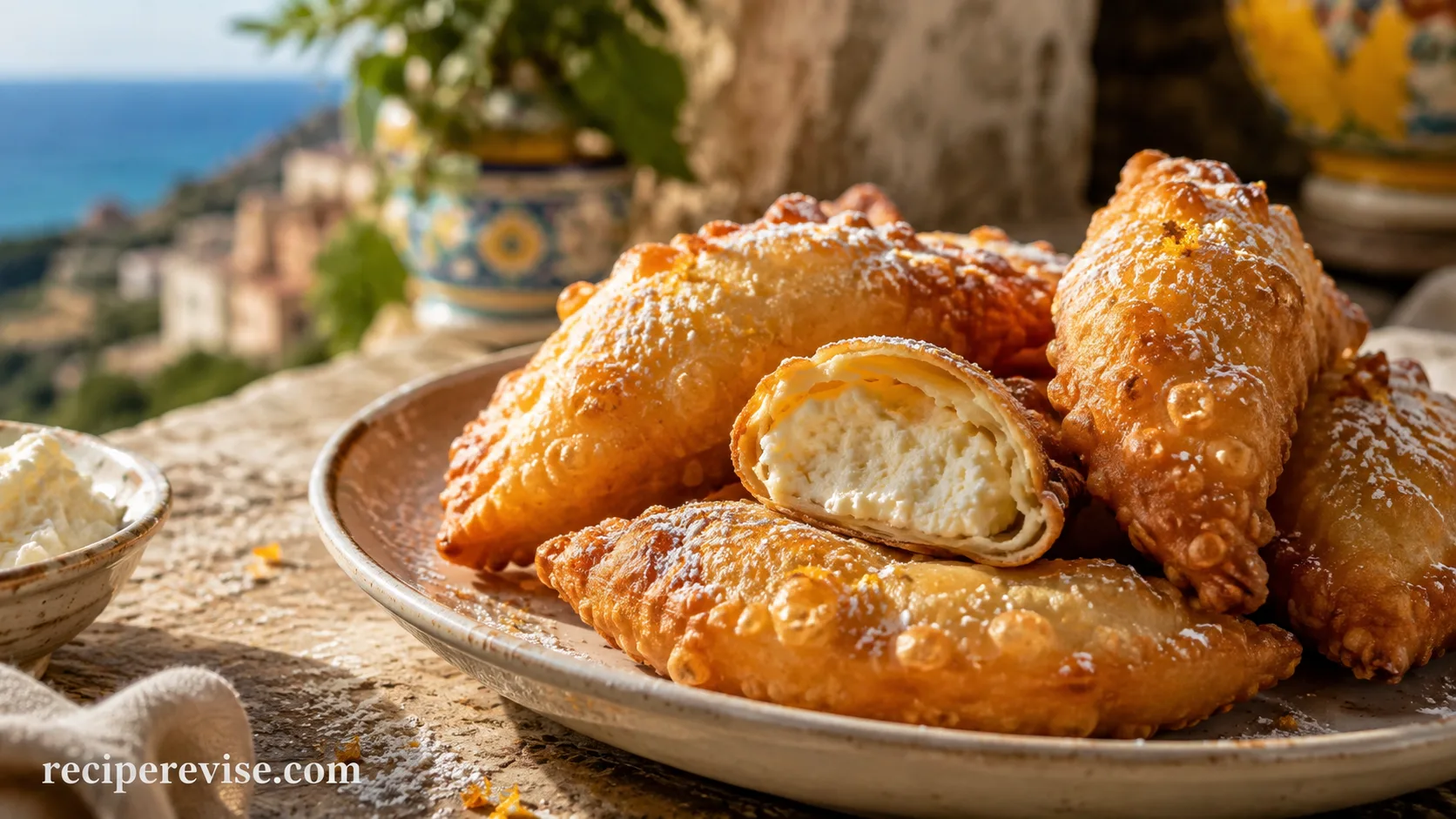 Sicilian fried ricotta pastries (Cassatelle di ricotta)