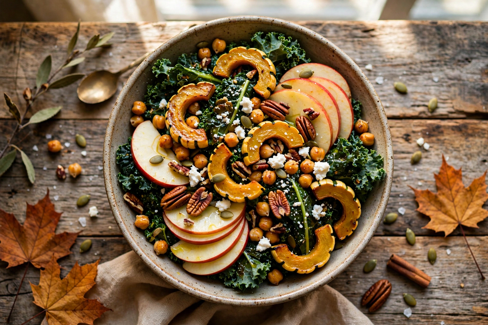 Roasted Delicata, Honeycrisp & Kale